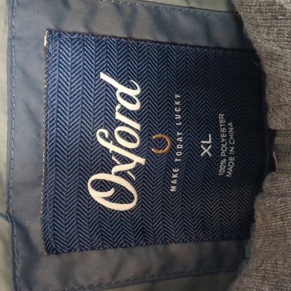 OXFORD Men's Full Zip Mixed Media Jacket - XL - Picture 2 of 9